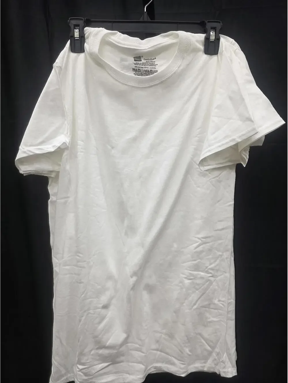 HANES MEN’S COTTON MOISTURE‑WICKING CREW UNDERSHIRTS 6‑PACK WHITE SIZE SMALL
